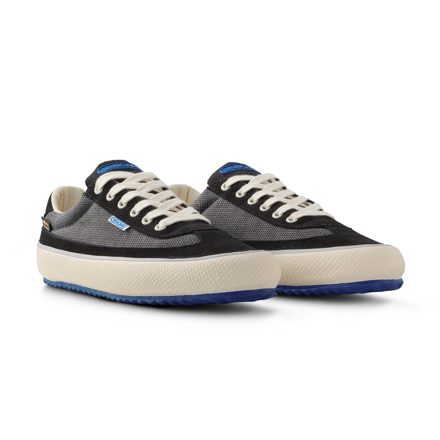 Pair of black cordura low top sneakers (lage sneakers).